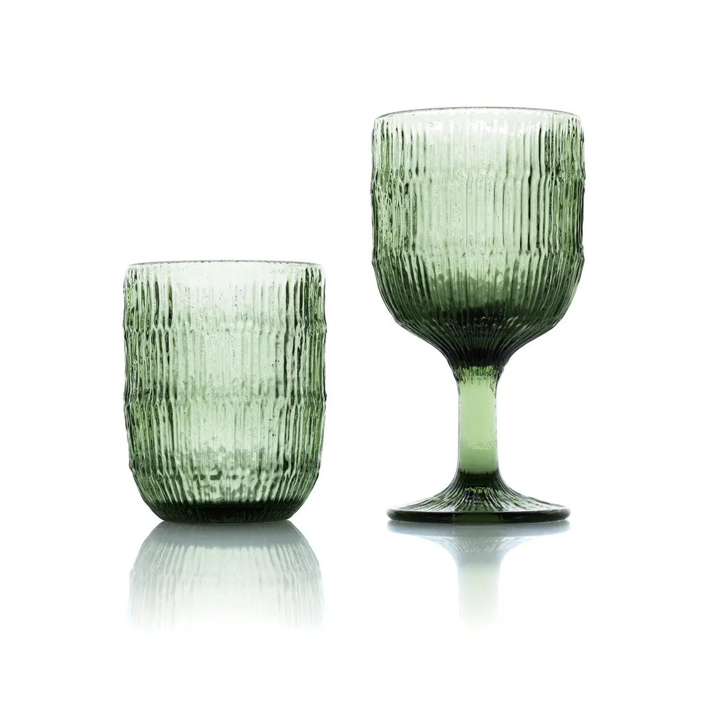 The Moss Ripple Water Glass