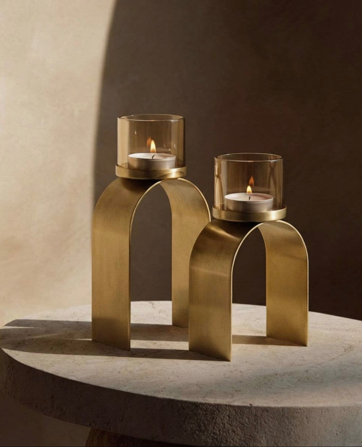The Bow Glow T-Light Holder - Gold - SET/2
