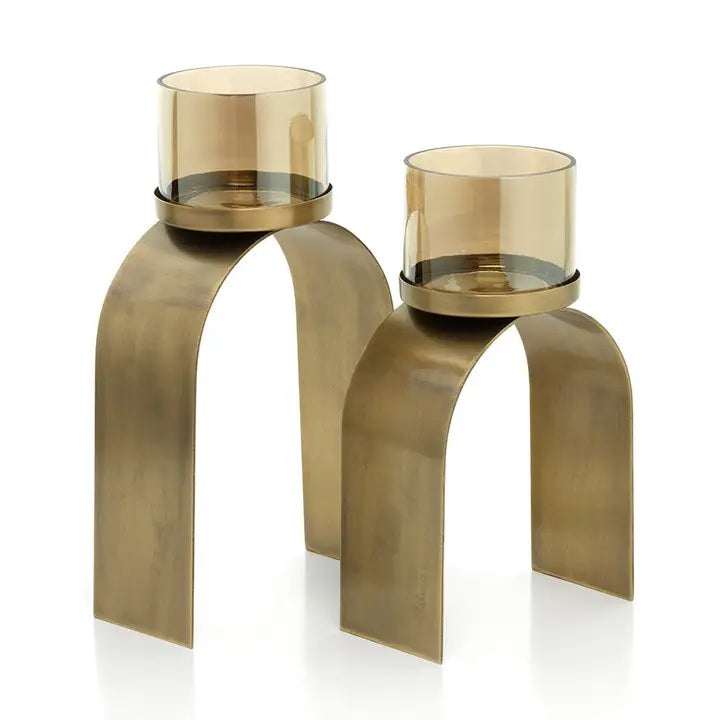 The Bow Glow T-Light Holder - Gold - SET/2